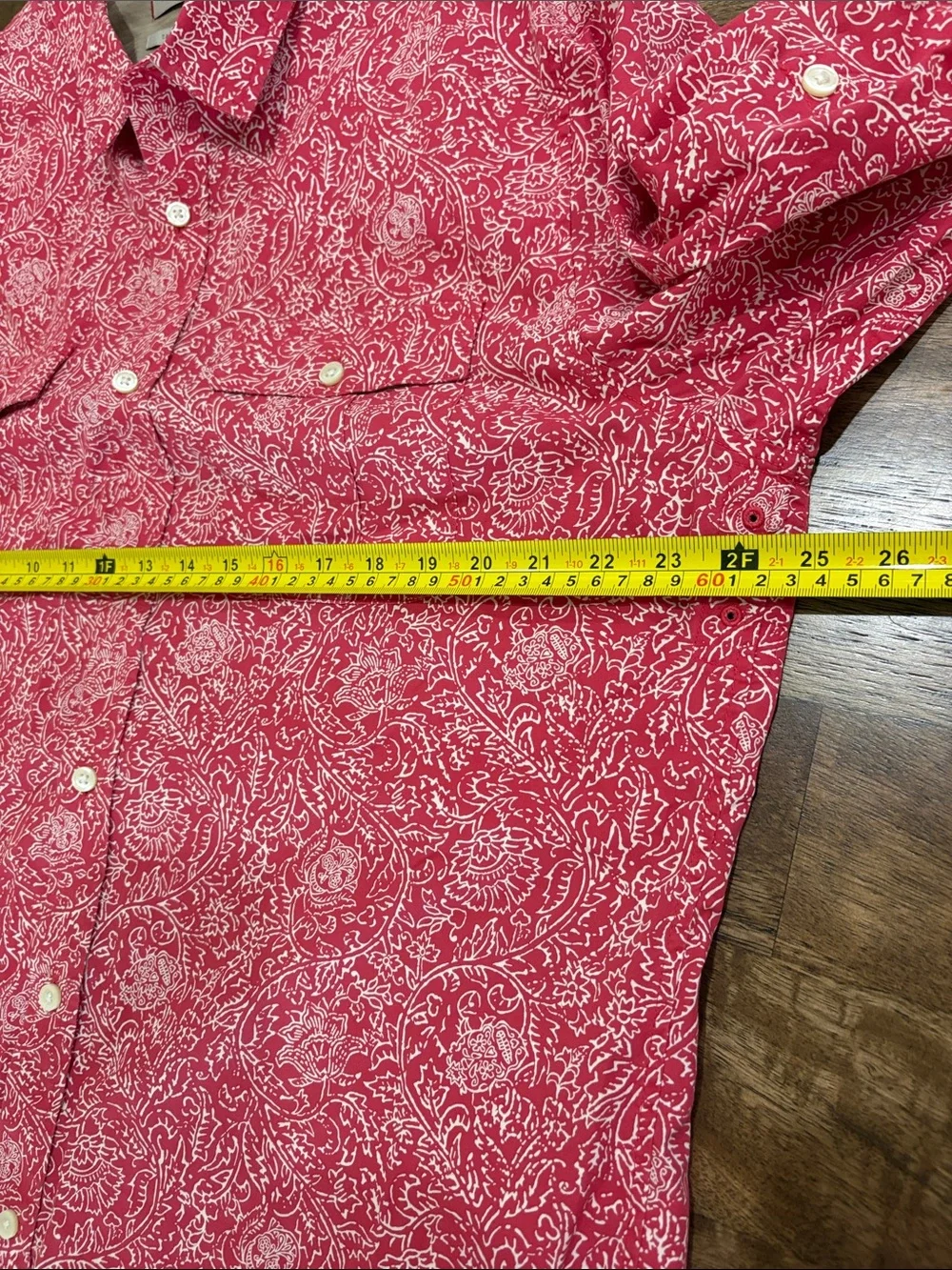 Men's Banana Republic Heritage Button Up Shirt XL Red & white tailored slim fit